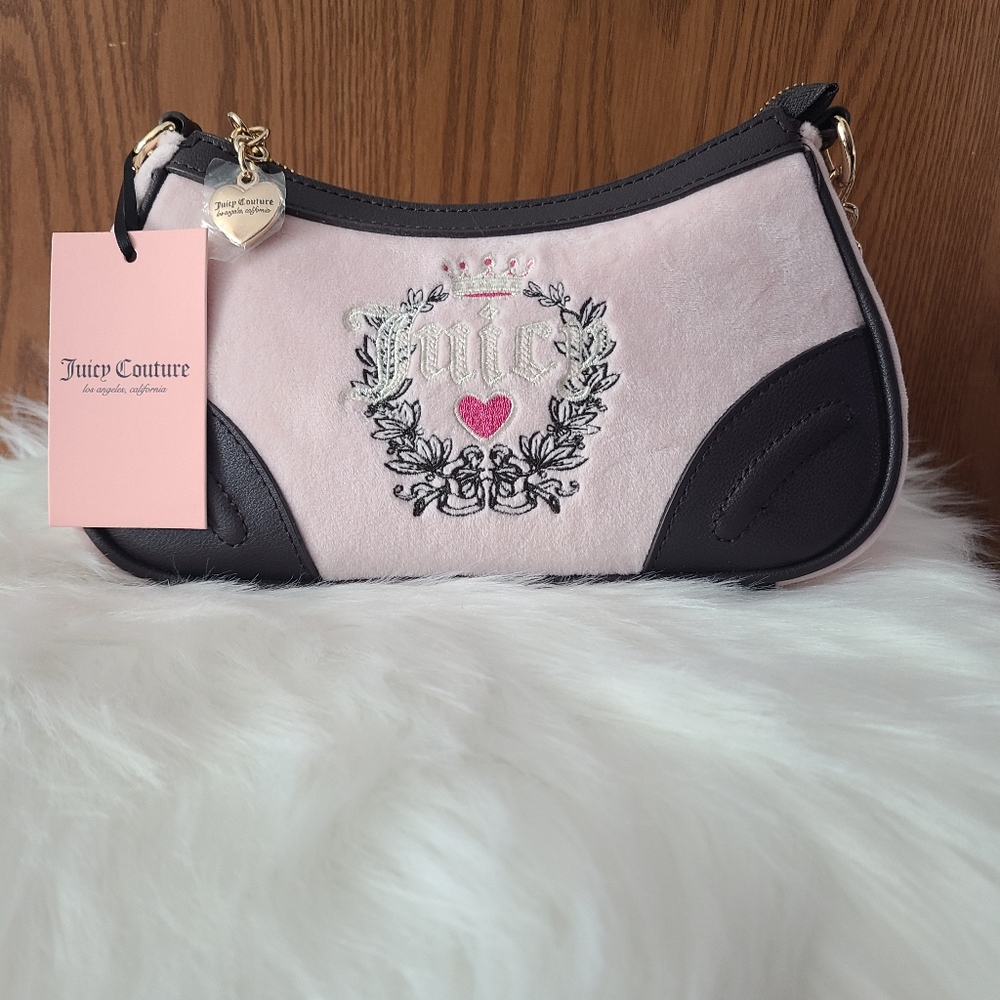 Juicy Couture Pink and Black Women's Bag